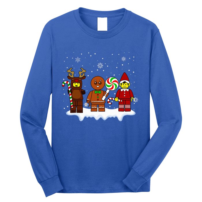 Block Brick Building Figure Christmas Master Builder Long Sleeve Shirt