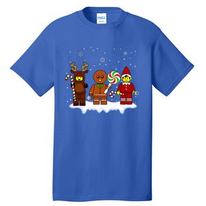 Block Brick Building Figure Christmas Master Builder Tall T-Shirt