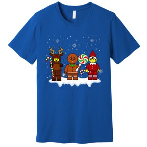 Block Brick Building Figure Christmas Master Builder Premium T-Shirt