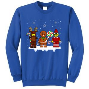 Block Brick Building Figure Christmas Master Builder Tall Sweatshirt