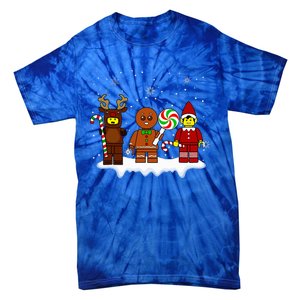 Block Brick Building Figure Christmas Master Builder Tie-Dye T-Shirt