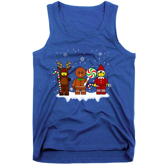 Block Brick Building Figure Christmas Master Builder Tank Top