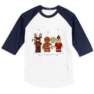 Block Brick Building Figure Christmas Master Builder Baseball Sleeve Shirt