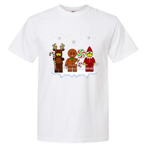 Block Brick Building Figure Christmas Master Builder Garment-Dyed Heavyweight T-Shirt