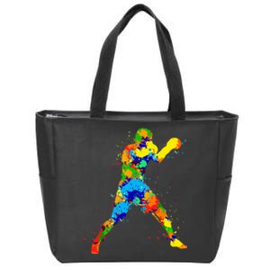 Boxing Boxer Boys Zip Tote Bag