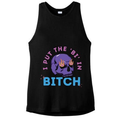 Bi Bitch By Hfoxx77 I Put The Bi In Bitch Ladies PosiCharge Tri-Blend Wicking Tank