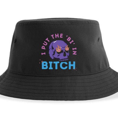 Bi Bitch By Hfoxx77 I Put The Bi In Bitch Sustainable Bucket Hat