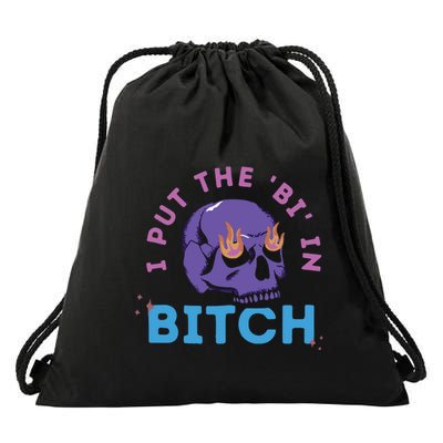 Bi Bitch By Hfoxx77 I Put The Bi In Bitch Drawstring Bag