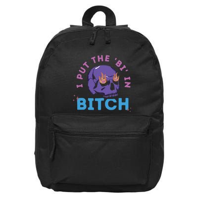 Bi Bitch By Hfoxx77 I Put The Bi In Bitch 16 in Basic Backpack