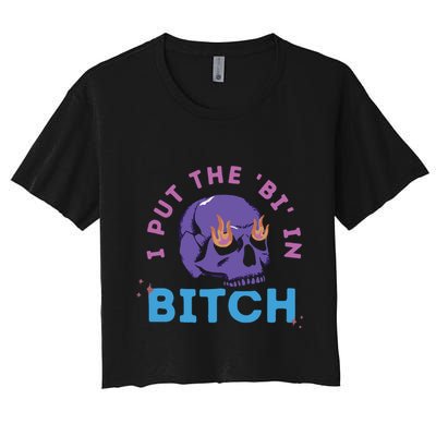 Bi Bitch By Hfoxx77 I Put The Bi In Bitch Crop Top