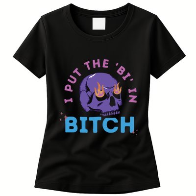 Bi Bitch By Hfoxx77 I Put The Bi In Bitch Womens T-Shirt
