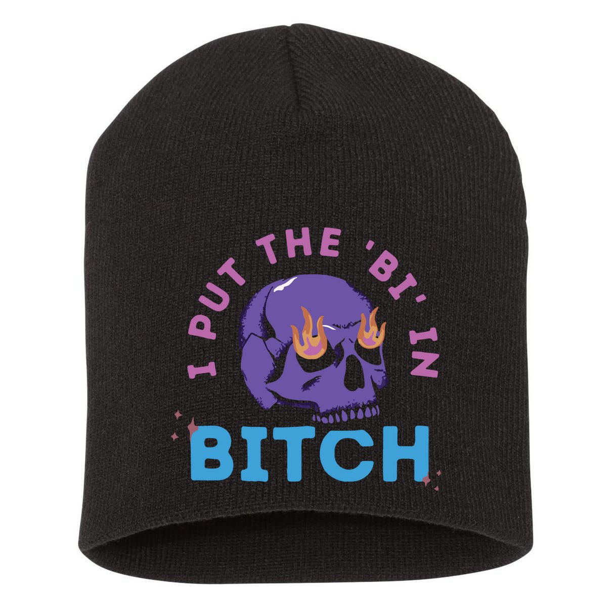 Bi Bitch By Hfoxx77 I Put The Bi In Bitch Short Acrylic Beanie