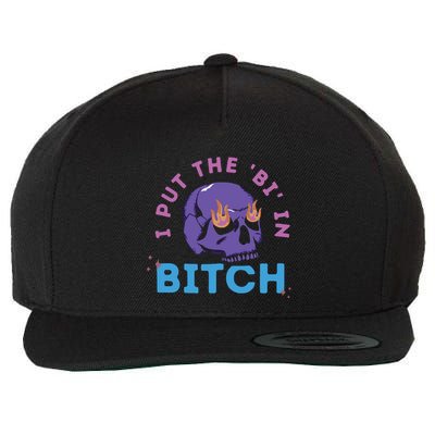 Bi Bitch By Hfoxx77 I Put The Bi In Bitch Wool Snapback Cap
