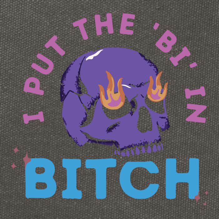 Bi Bitch By Hfoxx77 I Put The Bi In Bitch Cotton Canvas Backpack