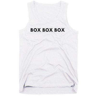 Box Box Box F1 Tank Top