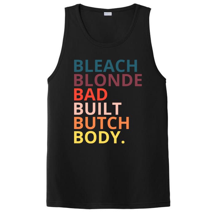 Bleach Blonde Bad Built Butch Body Funny Retro Vintage PosiCharge Competitor Tank