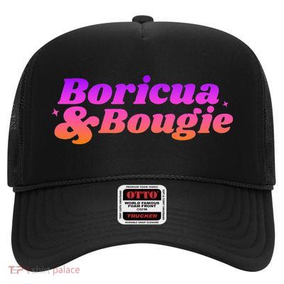 Boricua & Bougie High Crown Mesh Back Trucker Hat