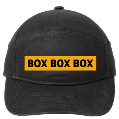 Box Box Box Formula Racing Radio Pit Box Box Box 7-Panel Snapback Hat