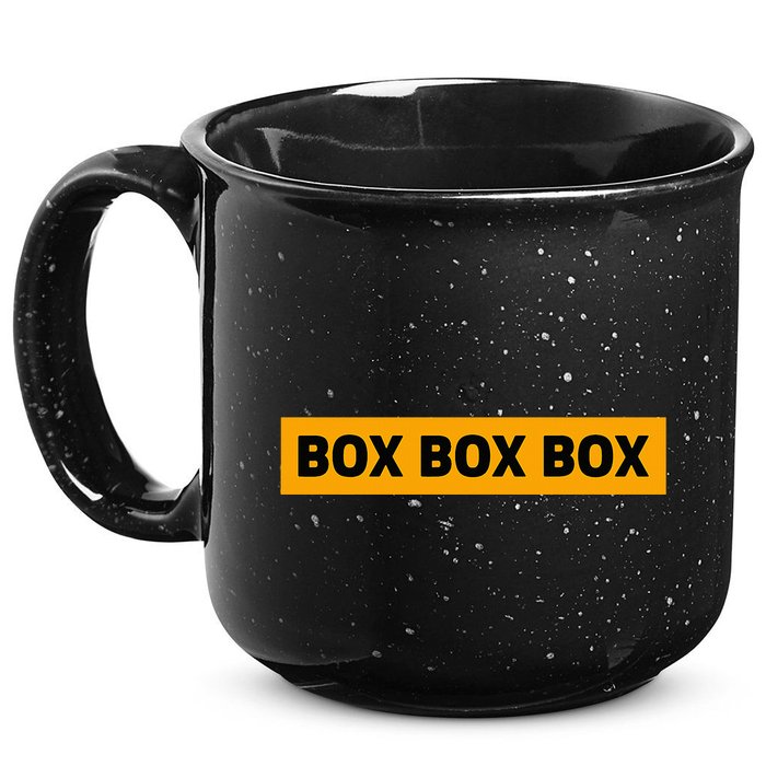 Box Box Box Formula Racing Radio Pit Box Box Box 15oz Campfire Ceramic Mug