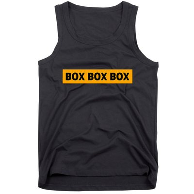 Box Box Box Formula Racing Radio Pit Box Box Box Tank Top