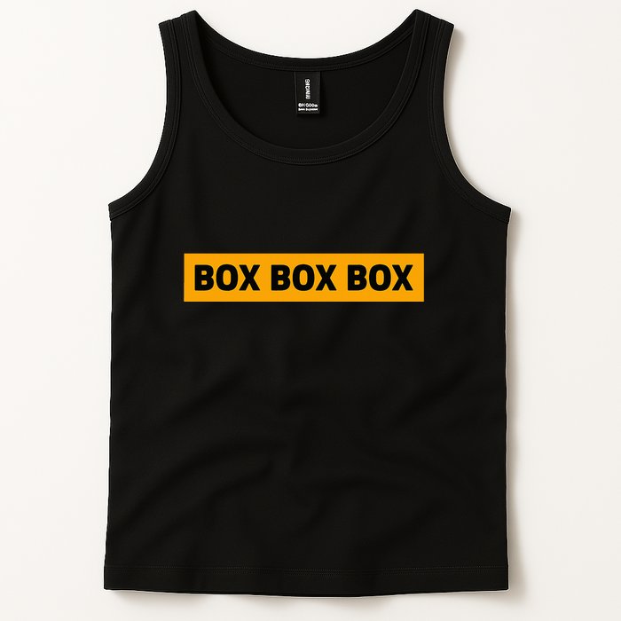 Box Box Box Formula Racing Radio Pit Box Box Box Tank Top