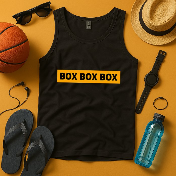 Box Box Box Formula Racing Radio Pit Box Box Box Tank Top