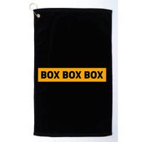 Box Box Box Formula Racing Radio Pit Box Box Box Golf Towel