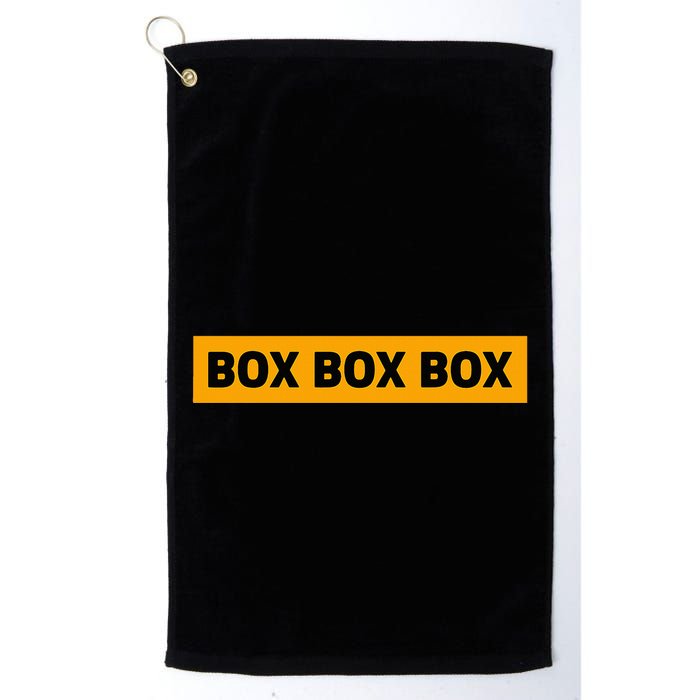 Box Box Box Formula Racing Radio Pit Box Box Box Golf Towel