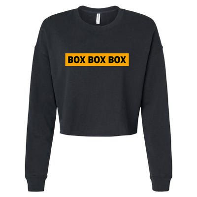 Box Box Box Formula Racing Radio Pit Box Box Box Cropped Pullover Crew