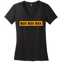 Box Box Box Formula Racing Radio Pit Box Box Box Women's V-Neck T-Shirt