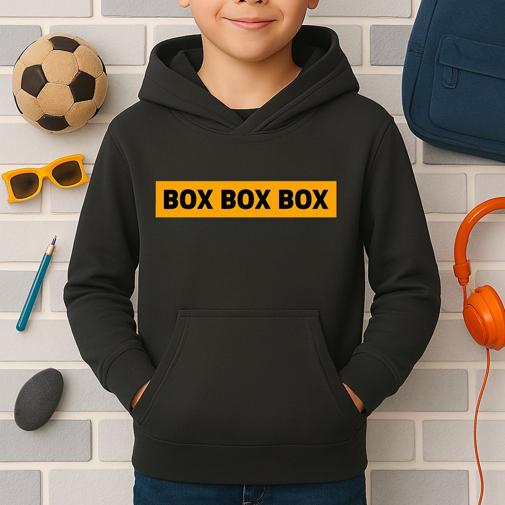 Box Box Box Formula Racing Radio Pit Box Box Box Kids Hoodie