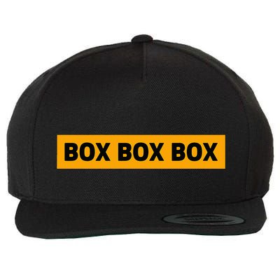 Box Box Box Formula Racing Radio Pit Box Box Box Wool Snapback Cap