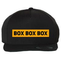Box Box Box Formula Racing Radio Pit Box Box Box Wool Snapback Cap
