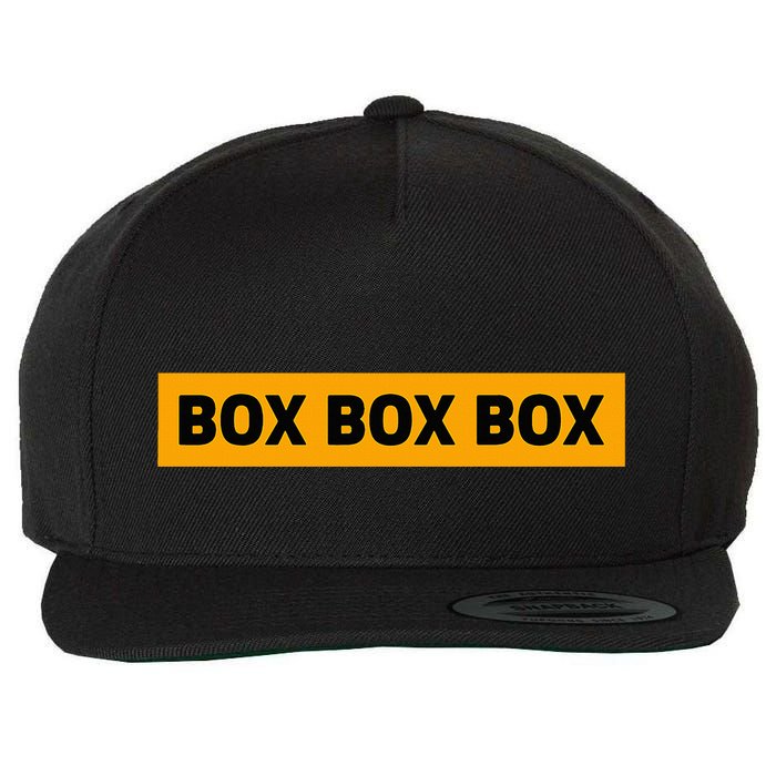 Box Box Box Formula Racing Radio Pit Box Box Box Wool Snapback Cap