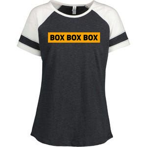 Box Box Box Formula Racing Radio Pit Box Box Box Enza Ladies Jersey Colorblock Tee