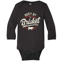 Body By Brisket Backyard Cookout BBQ Grill Baby Long Sleeve Bodysuit