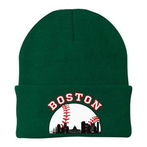 Boston Baseball Boston MA Cityscape BOS Skyline Knit Cap Winter Beanie