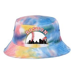 Boston Baseball Boston MA Cityscape BOS Skyline Tie Dye Newport Bucket Hat