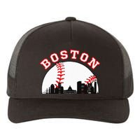 Boston Baseball Boston MA Cityscape BOS Skyline Yupoong Adult 5-Panel Trucker Hat