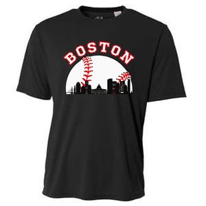 Boston Baseball Boston MA Cityscape BOS Skyline Cooling Performance Crew T-Shirt