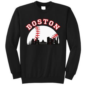 Boston Baseball Boston MA Cityscape BOS Skyline Sweatshirt