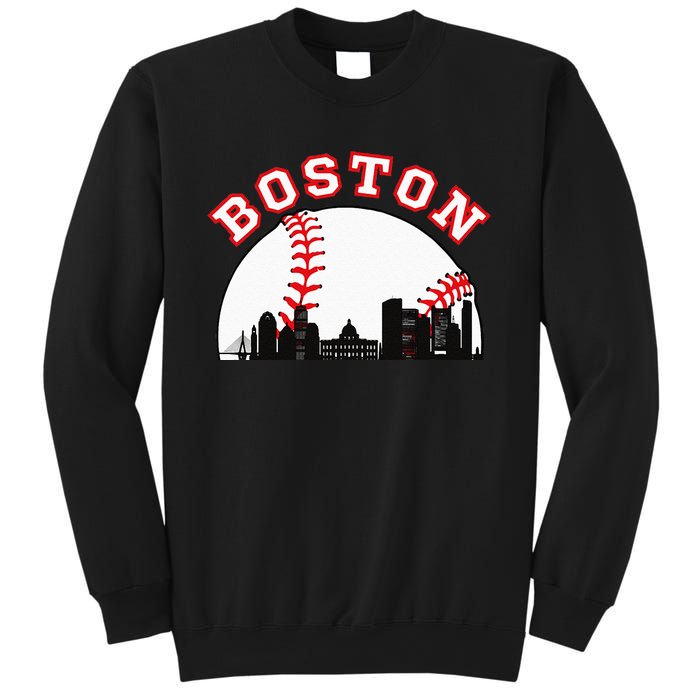 Boston Baseball Boston MA Cityscape BOS Skyline Sweatshirt