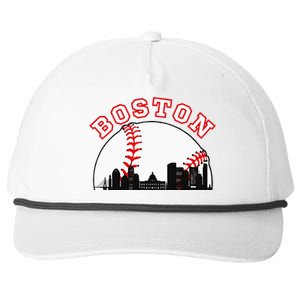 Boston Baseball Boston MA Cityscape BOS Skyline Snapback Five-Panel Rope Hat