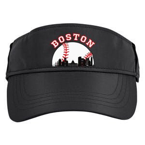 Boston Baseball Boston MA Cityscape BOS Skyline Adult Drive Performance Visor