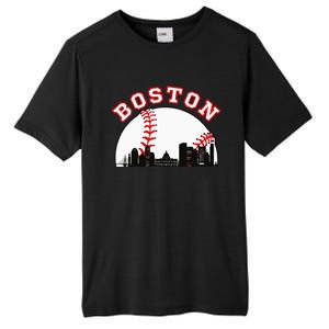 Boston Baseball Boston MA Cityscape BOS Skyline Tall Fusion ChromaSoft Performance T-Shirt