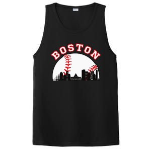 Boston Baseball Boston MA Cityscape BOS Skyline PosiCharge Competitor Tank