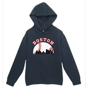 Boston Baseball Boston MA Cityscape BOS Skyline Urban Pullover Hoodie