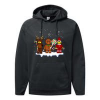 Block Brick Building Figure Christmas Master Builder Kids Performance Fleece Hoodie