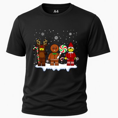 Block Brick Building Figure Christmas Master Builder Kids Performance Shirt