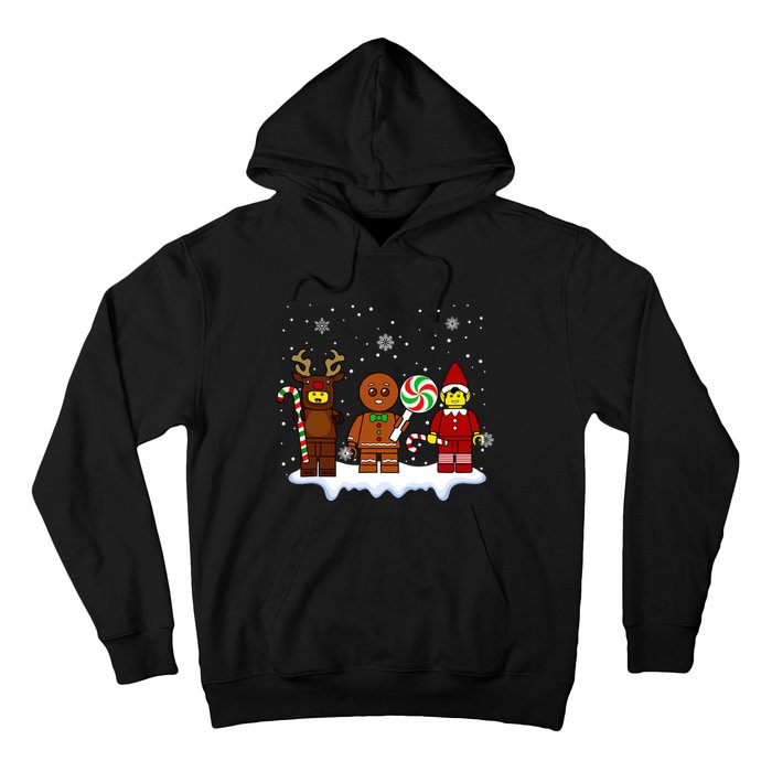 Block Brick Building Figure Christmas Master Builder Kids Hoodie